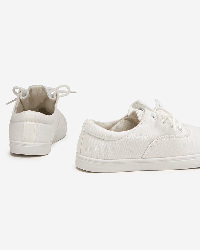 OUTLET Tenisi albi dama Raso cu siret - Incaltaminte