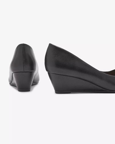 Pantofi clasici de damă din piele ecologică de culoare neagră Jiwita - Încălțăminte