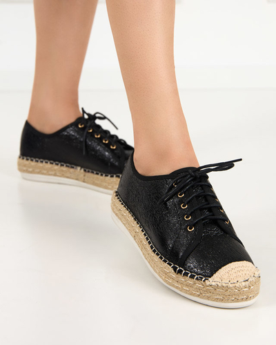 OUTLET Tenisi negri dama cu siret Furmoni - Incaltaminte