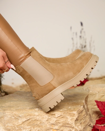 Royalfashion Cizme izolate de damă în culoarea camel Comfy Walk