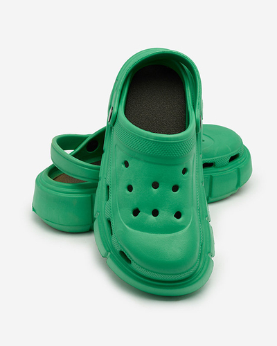 Royalfashion Șlapi de cauciuc pentru femei de culoare verde închis Kooranza