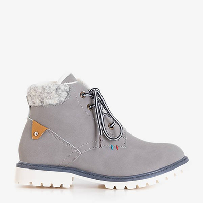 Cizme izolate tiptop pentru băieți gri - Pantofi