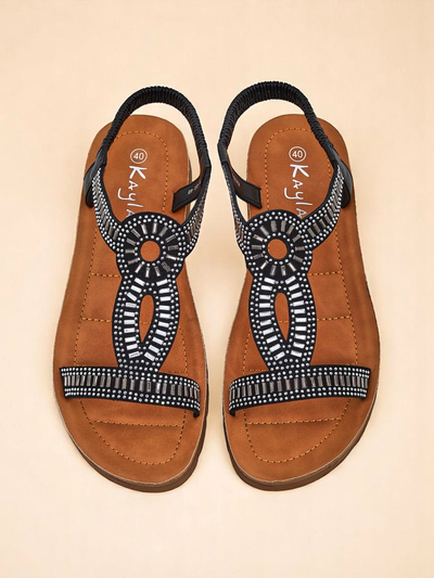 Royalfashion Sandale dama cu barete decorative Ava Shine