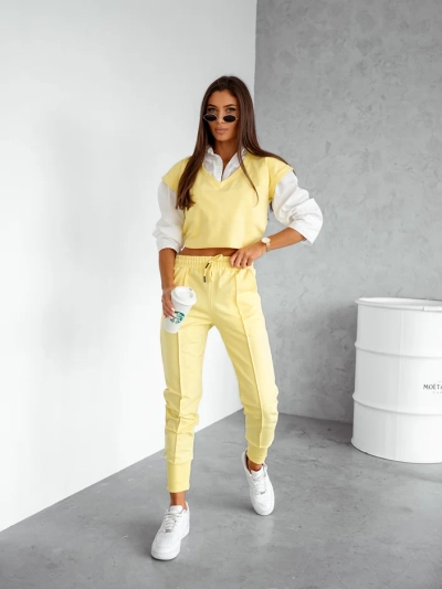 Royalfashion Set casual din bumbac pentru femei, cu mâneci scurte