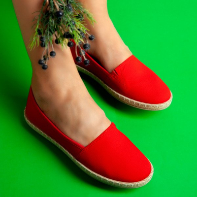 Czerwone espadryle Walencia - Obuwie