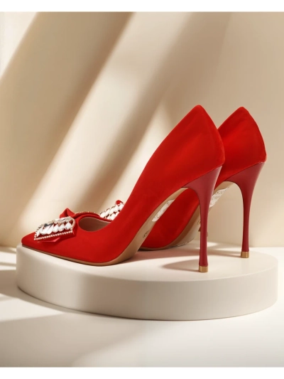 Pantofi cu toc stiletto Royalfashion pentru femei cu fundiță Cocarte