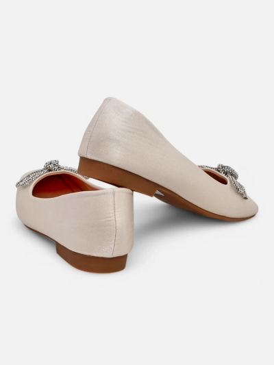 Royalfashion Pantofi ballet pentru femei cu fundă și luciu Ofenal
