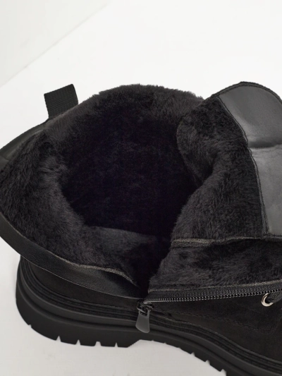 Botine damă eco piele întoarsă tip workeri Molistea