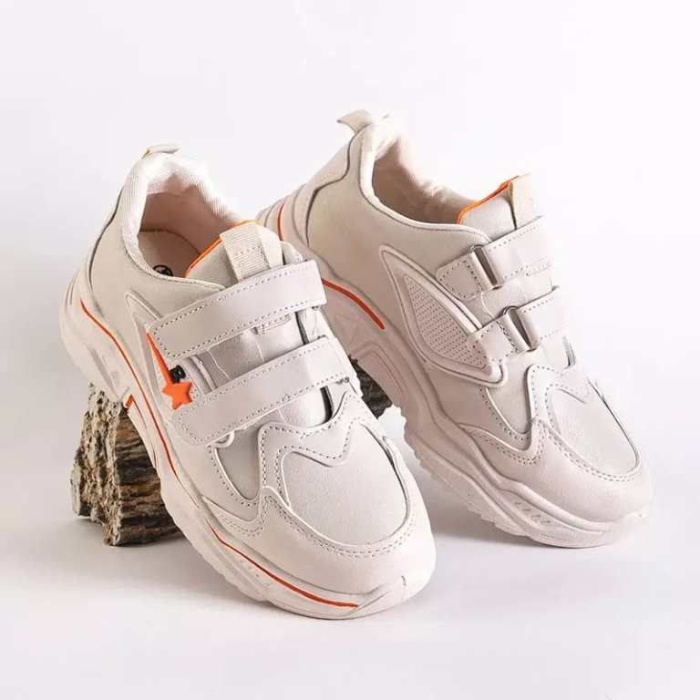 OUTLET Încălțăminte sport pentru copii bej cu Velcro Slavola - Încălțăminte