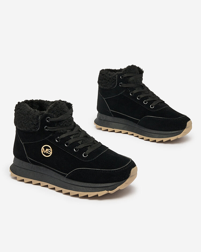 Royalfashion Pantofi sport izolați pentru femei, negri Cerrto