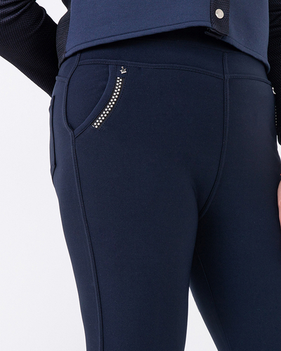 Treggings damă bleumarin PLUS SIZE - Îmbrăcăminte