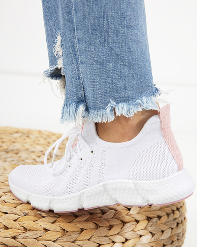 Pantofi sport dama Baym alb si roz deschis - Incaltaminte