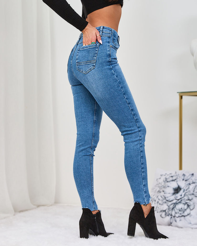 Royalfashion Blugi tubulari de damă în albastru