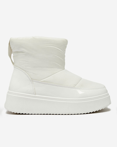 Royalfashion White Maderta cizme de zăpadă slip-on pentru femei