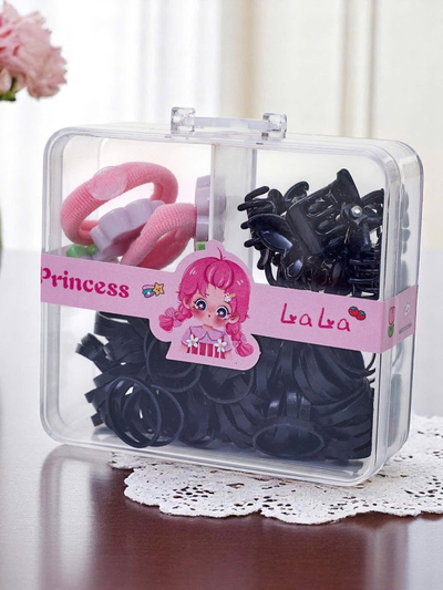 Royalfashion Set de agrafe de păr și elastice pentru copii MiniJoy