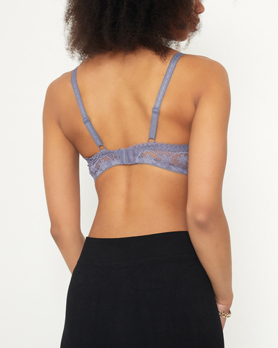 Sutien de dama violet cu dantela - Lenjerie intima