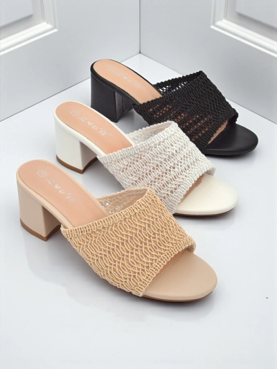 Royalfashion Dames slippers met blokhak Sole Bloom