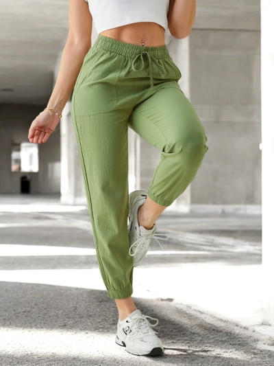 Pantaloni Royalfashion pentru femei cu un elastic la capătul picioarelor