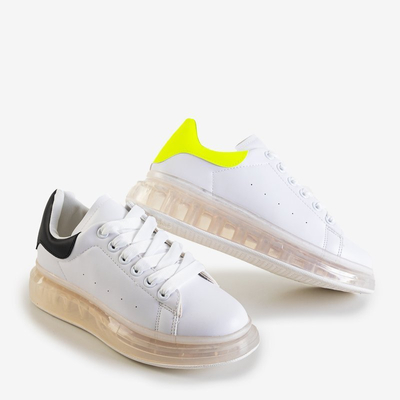 Încălțăminte sport albă cu inserție Garcia neagră - Încălțăminte