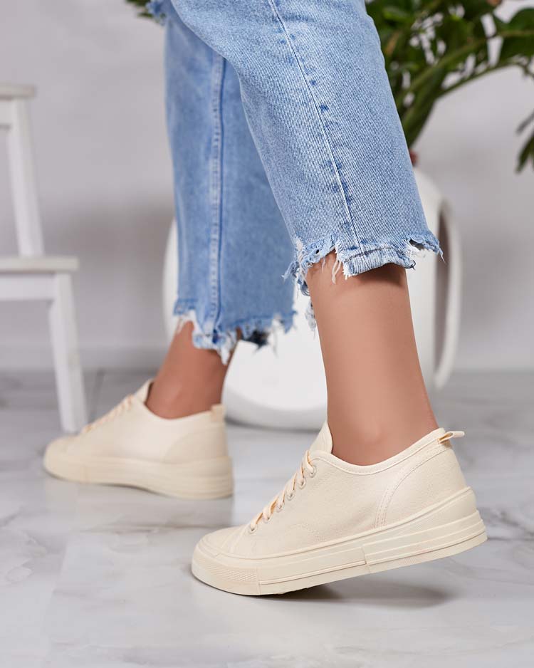 Royalfashion Adidași clasici cu șireturi pentru femei Seleas