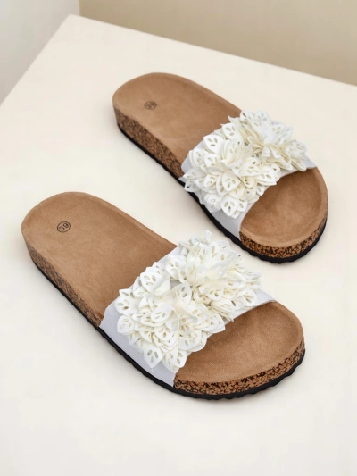 Royalfashion șlapi de damă cu floricele Occes