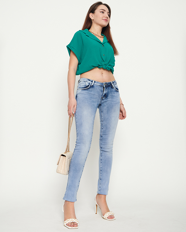 Blugi drepți albaștri de damă - Îmbrăcăminte