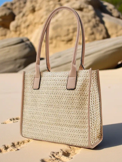 Royalfashion Geantă de vară pentru femei din paie mare