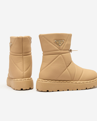 Royalfashion Camel cizme de damă a'la cizme de zăpadă Oterika