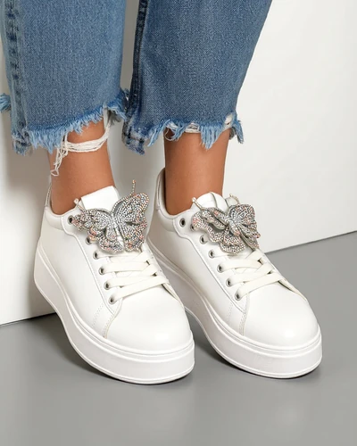 Sneakeri Platformă Royalfashion pentru Femei cu Fluture Obellay