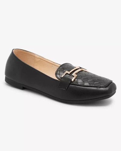 Royalfashion Mocasini negri pentru femei Bulerol