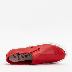 adidasi slip-on dama rosii Wizore - Incaltaminte