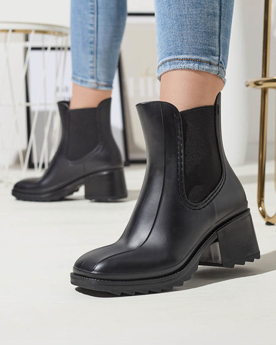 Pantofi de damă negri Caldala wellingtons- Încălțăminte