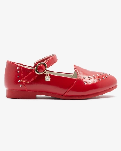 Pantofi roșii pentru fete cu pietre Praja- Footwear