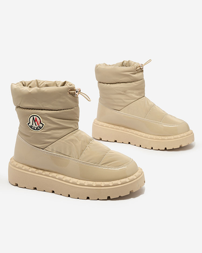 Royalfashion Cizme de zăpadă slip-on pentru femei de culoare maro deschis Ireda