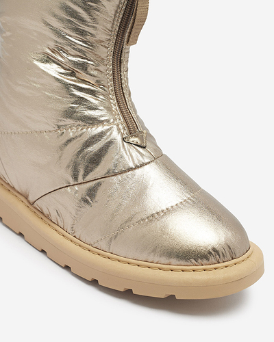 Pantofi de damă roz-auriu a'la cizme de zăpadă Tirigga- Footwear