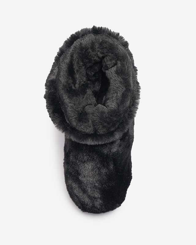 Cizme de zăpadă negre pentru femei cu blană Sattopa- Footwear