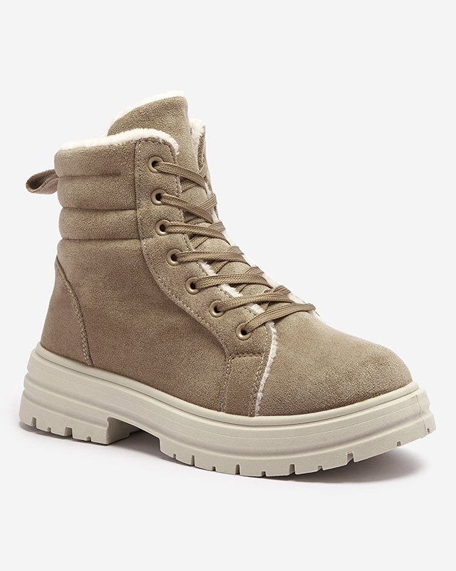 Cizme de vânătoare izolate de damă, de culoare maro Tivica - Încălțăminte