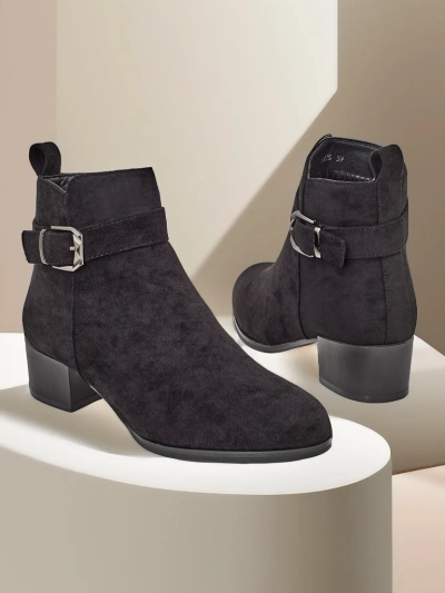 Botine Elegante Nero din Piele Ecologică