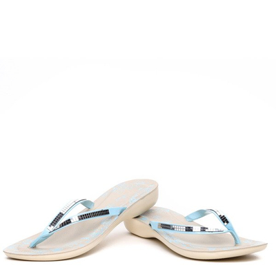 Niebieskie klapki japonki Macie- Obuwie