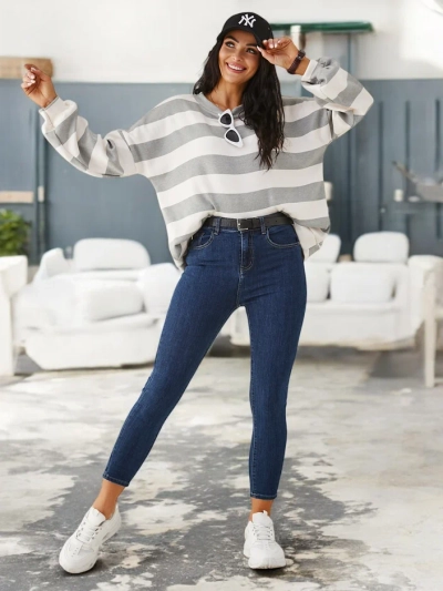 Royalfashion Jeans din bumbac pentru femei, conice