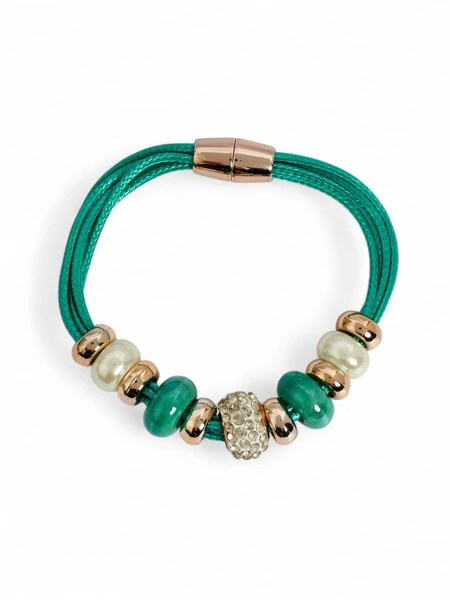 Gyals Dem Armband Wid Beads An Zirconia