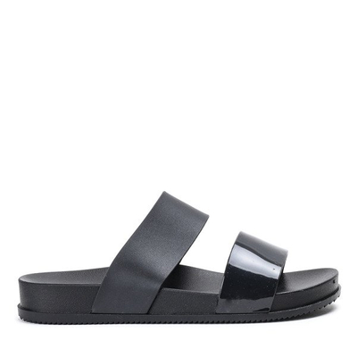 Gumowe klapki w kolorze czarnym Aquera - Obuwie