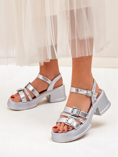 Royalfashion Sandale dama cu toc jos Otteze