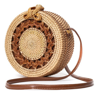 Mała torebka wiklinowa typu kuferek - Torebki