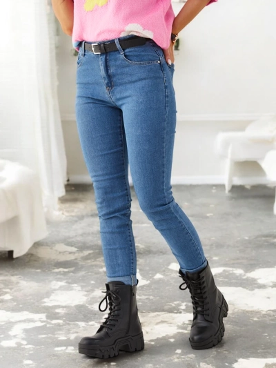 Royalfashion Jeans de bumbac pentru femei, cu croială conică
