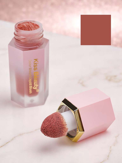 Ruj lichid Kiss Beauty cu aplicator burete, nuanța Sunset
