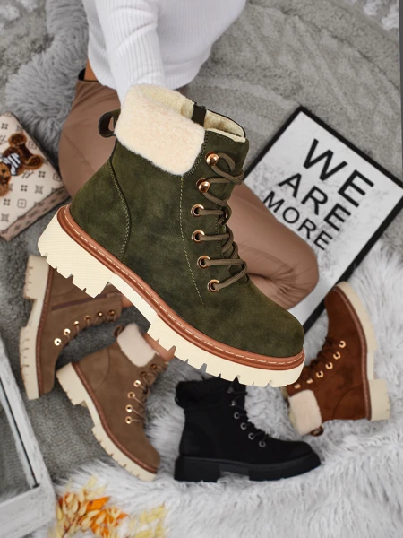 Botine traper de damă cu blană Tessara