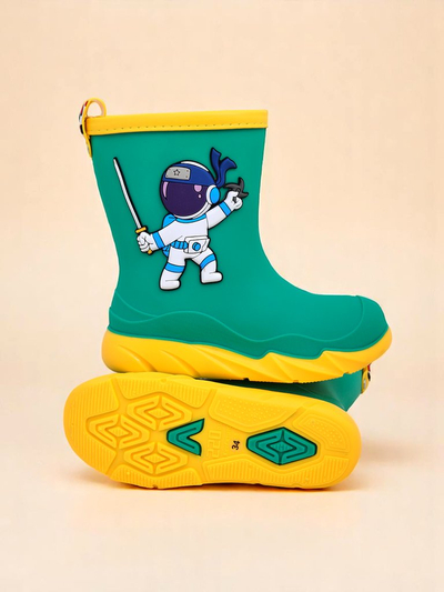 Cizme de ploaie pentru copii Royalfashion cu astronautul Cosmos Boy