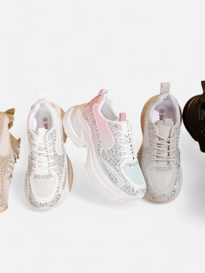 Sneakerii sportive Royalfashion pentru femei cu strasuri Bloss