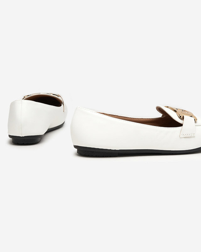 OUTLET Mocasini albi dama Melukia - Pantofi
